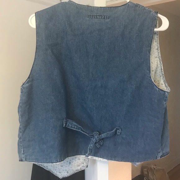 Vintage Denim Patchwork Vest - Picture 7 of 11